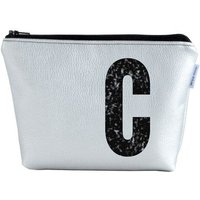 renna deluxe Kulturtasche und Kosmetiktasche personalisiert mit Monogramm SILBER