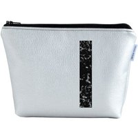 renna deluxe Kulturtasche und Kosmetiktasche personalisiert mit Monogramm SILBER