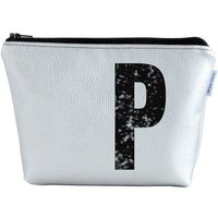 renna deluxe Kulturtasche und Kosmetiktasche personalisiert mit Monogramm SILBER