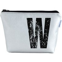 renna deluxe Kulturtasche und Kosmetiktasche personalisiert mit Monogramm SILBER