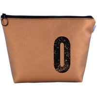 renna deluxe Kosmetiktasche und Kulturtasche personalisiert mit Monogramm - bronze