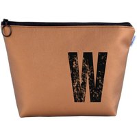 renna deluxe Kosmetiktasche und Kulturtasche personalisiert mit Monogramm - bronze