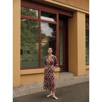 LANIUS Midikleid mit Schlitz (GOTS)