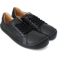 POLOLO Plus perforierter Barfuß Sneaker für Erwachsene, chromfrei gegerbtes Leder