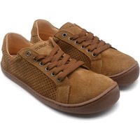 POLOLO Plus perforierter Barfuß Sneaker für Erwachsene, chromfrei gegerbtes Leder
