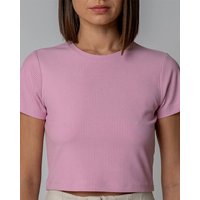 GORG Damen Geripptes Cropped T-Shirt aus Bio-Baumwolle & TENCEL Modal