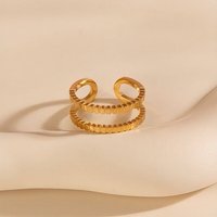 Größenverstellbarer DOTS DOUBLE Ring ca. Ø 17 mm von Elektropulli