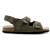 Vegane thies ® Eco Bio Backstrap Sandale aus rec. PET mit Kork-Tieffussbett