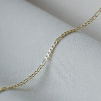 BELLYBIRD Jewellery Armband - Figaro diamantiert, 333 Gold, 18cm lang