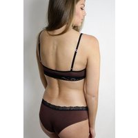Frija Omina Set: Bio BH + Hipster Spitze dunkel