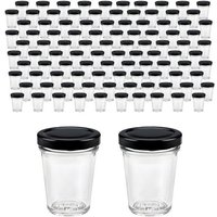 mikken 100 kleine Dessertgläser 65ml kleine Einmachgläser mit Schraubdeckel