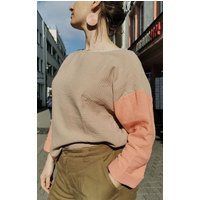 Fräulein Prusselise Musseline colourblock Top, Shirt, Bluse, bunt, -bio,
