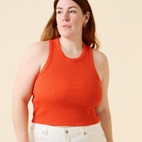 popeia Crop Top aus festem Bio-Baumwoll Stoff (gerippt)
