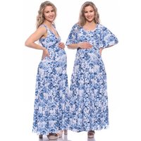 Milchshake KAYA & KAYO 2tlg. VARIO-SET Maxikleid Umstands-& Stillkleid (Clivia) aus TENCEL Jersey