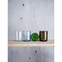 MaBe Set 4 Trink Gläser UPCYCLING - nachhaltiges Geschenk für Hochzeit - Einzug - Geburtstag - Ostern