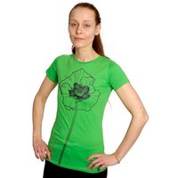 HANDGEDRUCKT "Mohnblume" Frauen T-Shirt Earth Positive