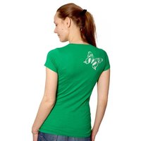 HANDGEDRUCKT "Tagpfauenauge 01" Schmetterling Frauen T-Shirt Earth Positive