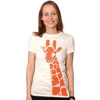 HANDGEDRUCKT "Stephanie la Girafe" Frauen T-Shirt Earth Positive