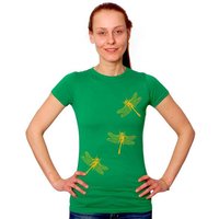 HANDGEDRUCKT "3 Azurjungfern" Frauen T-Shirt Earth Positive