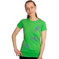 HANDGEDRUCKT "3 Azurjungfern" Frauen T-Shirt Earth Positive