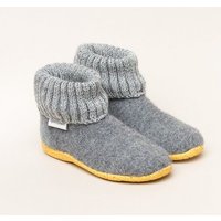Gottstein Kinder Hüttenschuh Alpine Boot RU - Aus reiner Schafwolle für Jungen & Mädchen mit Gummisohle - Hausschuh Made in Tirol
