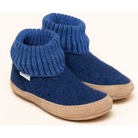 Gottstein Hüttenschuh Dakota - Hoher Filzhausschuh für Damen & Herren aus 100% Schurwolle mit extra bequemer Ledersohle & elastischem Strickbund