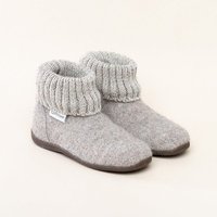 Gottstein Kinder Hüttenschuh Alpine Boot RU - Aus reiner Schafwolle für Jungen & Mädchen mit Gummisohle - Hausschuh Made in Tirol