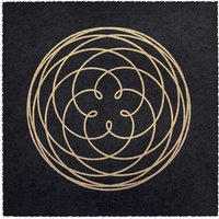 Veskor Cassiopeia ROSE OF VENUS Linoldruck | 22 × 22 cm | Gold auf Schwarz