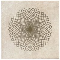 Veskor Cassiopeia LOTUS DER LIEBE Heilige Geometrie Linoldruck | 40 x 40 cm | Gold auf Rosenholz