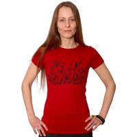 HANDGEDRUCKT "Wilde Wiese" Frauen T-Shirt Earth Positive