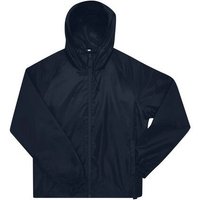 B&C BE INSPIRED Unisex Regen- und Windjacke einstellbare dreiteilige Kapuze mit zwei Fronttaschen