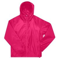 B&C BE INSPIRED Unisex Regen- und Windjacke einstellbare dreiteilige Kapuze mit zwei Fronttaschen