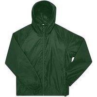 B&C BE INSPIRED Unisex Regen- und Windjacke einstellbare dreiteilige Kapuze mit zwei Fronttaschen