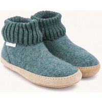 Gottstein Hüttenschuh Dakota - Hoher Filzhausschuh für Damen & Herren aus 100% Schurwolle mit extra bequemer Ledersohle & elastischem Strickbund
