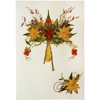 GLOBO Fair Trade Grußkarte Wildblumen DAHLIA GELB