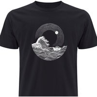 Spreecult Die große Welle und das Papierboot - Bio und Fair - Männer Unisex T-Shirt
