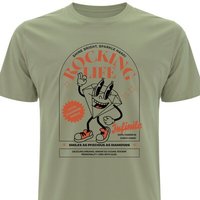 Spreecult Rocking Life - Bio und Fair - Männer Unisex T-Shirt - Fun Retro 70er 60er