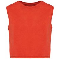 Greenspired Umweltfreundliches ärmelloses Cropped Damen-T-Shirt 165g/m²
