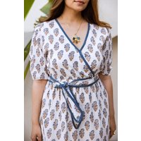 Haus of Namaste Midikleid aus Bio-Baumwolle – handbedruckt mit floraler Musterung