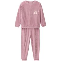 People Wear Organic Nicki Pyjama, rosa, Applikation "Eule", Bio-Baumwolle
