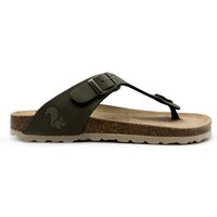 Vegane thies ® Eco Bio Thong Sandale aus rec. PET mit Kork-Tieffussbett