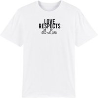 Human Family Bio Herren Rundhals T-Shirt "Spread Love - Respect" in 4 Farben aus Bio-Baumwolle