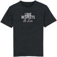 Human Family Bio Herren Rundhals T-Shirt "Spread Love - Respect" in 4 Farben aus Bio-Baumwolle