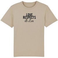 Human Family Bio Herren Rundhals T-Shirt "Spread Love - Respect" in 4 Farben aus Bio-Baumwolle
