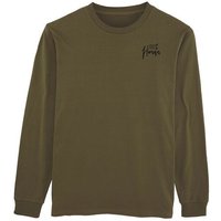 Human Family Bio Herren Langarmshirt "Hold Over - 100 % Human" aus Bio-Baumwolle