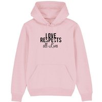 Human Family Bio Unisex-Hoodie "Love - Respects" mit 85 % Bio-Baumwolle