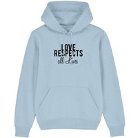 Human Family Bio Unisex-Hoodie "Love - Respects" mit 85 % Bio-Baumwolle