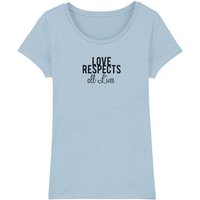 Human Family Bio Damen T-Shirt "Love - Respects" in 4 Farben aus Bio-Baumwolle