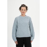 MELA Zopfmuster Strickpullover Style SAMAIRA aus 100% Bio-Baumwolle