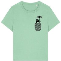 päfjes Pinguin Paul mit Schirm - Fair Bio Vegan - Frauen T-Shirt